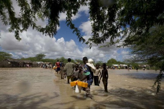 Displaced Somalis were affected by previous floods in November 2006, in Dadaab