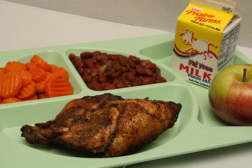 Savory chicken, sweet and spicy baked beans, and glazed carrots were part of the new recipe served to students in Chicago schools.