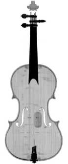 CT scan of the front of the original Stradivari Betts violin.