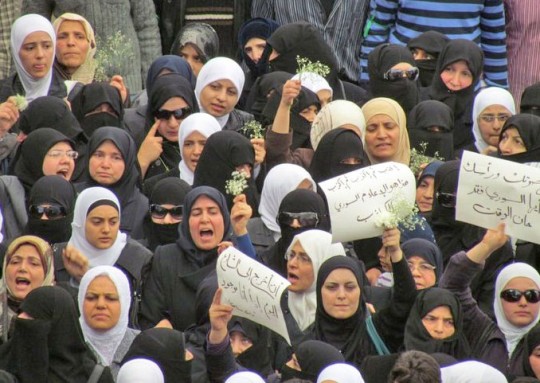 Syrian women protesting in May 2011