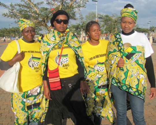 Supporters of the African National Congress attend a rally in Johannesburg, South Africa
