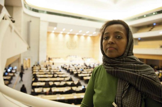 Fatuma Elmi in Geneva's Palais des Nations during last month's UNHCR ministerial conference