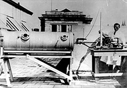 The iron lung, a device that saved thousands afflicted with polio until a vaccine was found, was invented at HSPH.