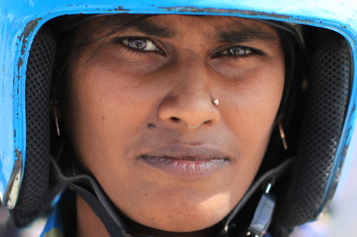 One of the 108 women serving with the UN’s Bangladeshi contingent.