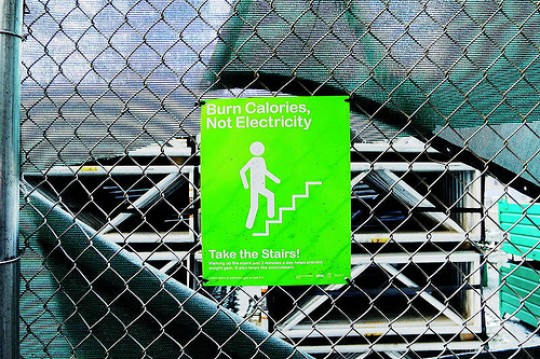 New York City health campaign nudges public to “burn calories, not electricity”