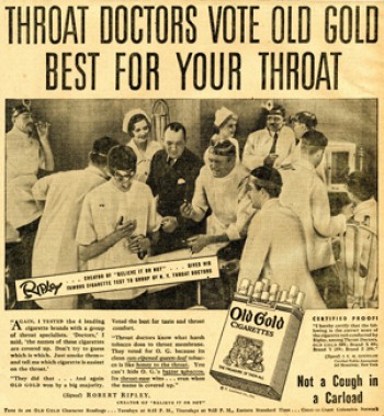 Hey doc, got a light? Research highlights Big Tobacco’s long history with the medical community